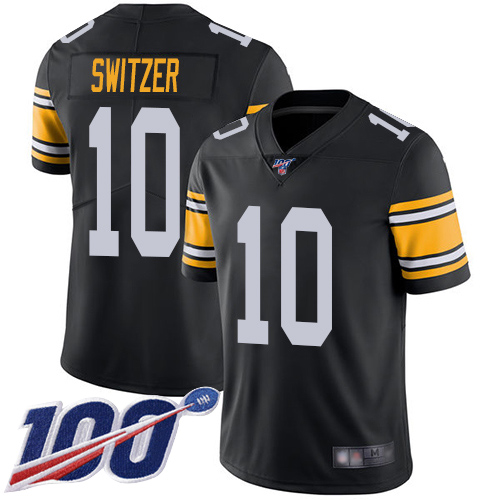 Youth Pittsburgh Steelers Football #10 Limited Black Ryan Switzer Alternate 100th Season Vapor Untouchable Nike NFL Jersey->youth nfl jersey->Youth Jersey